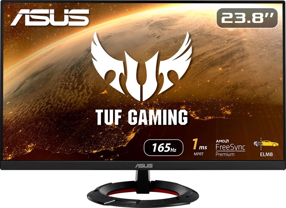 ASUS Asus Tuf Gaming Vg249Q1R - Full Hd Gaming Monitor - 165Hz - Ips - 23.8 Inch
