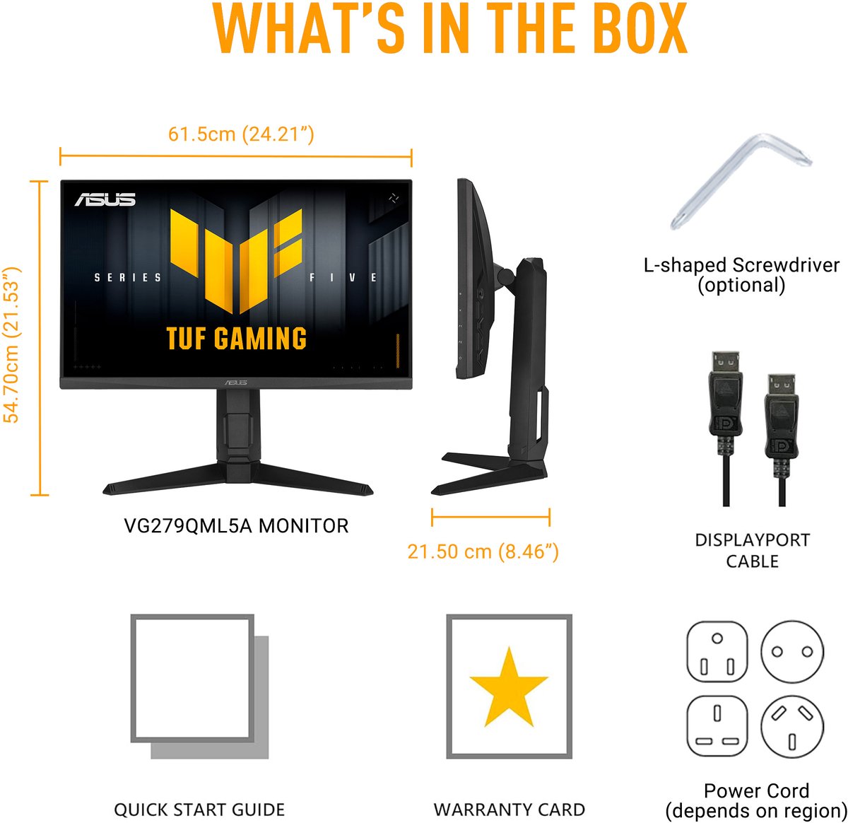 Asus Tuf Gaming Vg279Qml5A - Fhd Fast Ips Gaming Monitor - 240Hz - 0.3Ms - - afbeelding 3