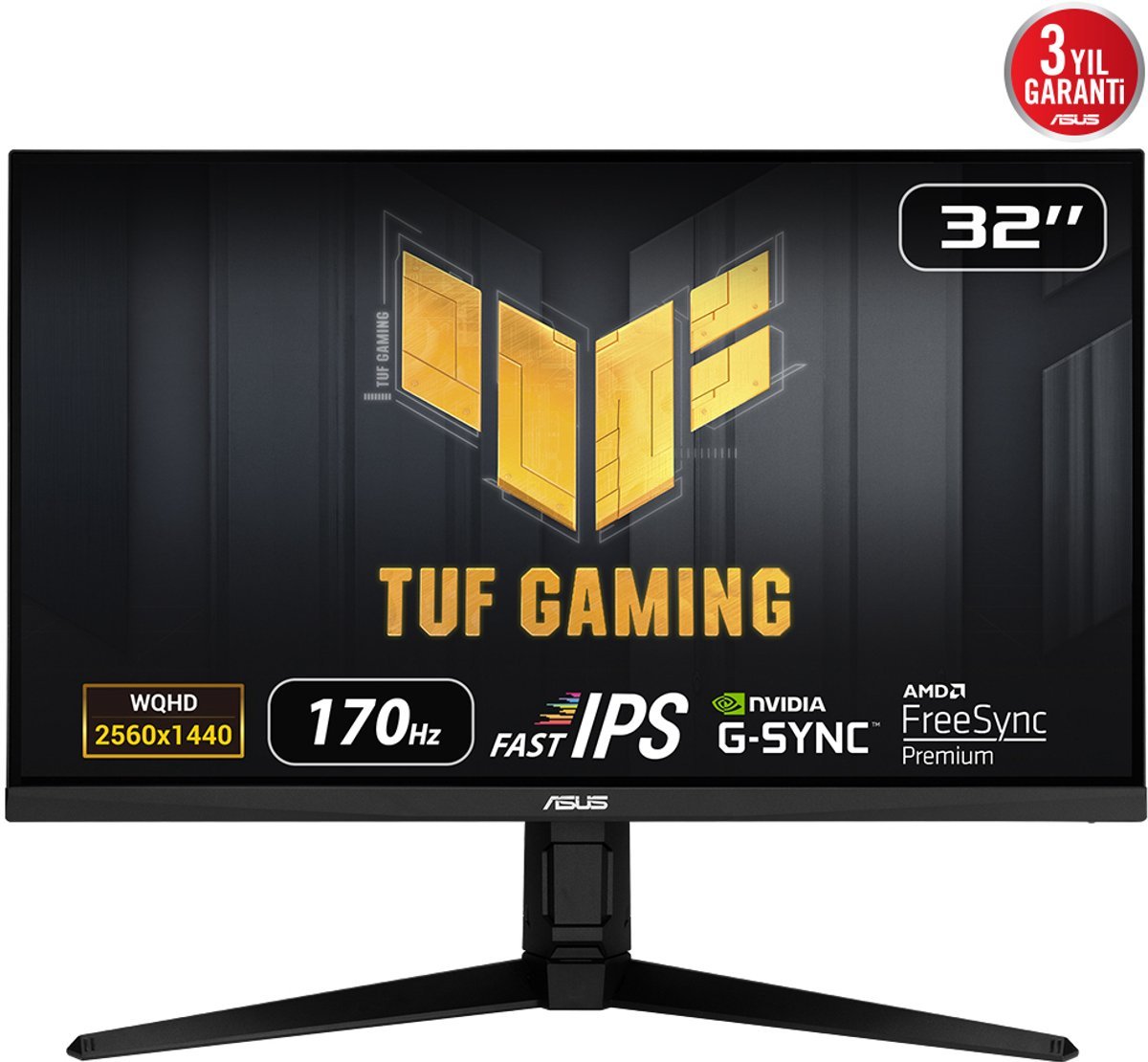 ASUS Asus Tuf Gaming Vg32Aql1A Qhd Gaming Monitor - G-Sync Compatible - 1Ms - 170Hz