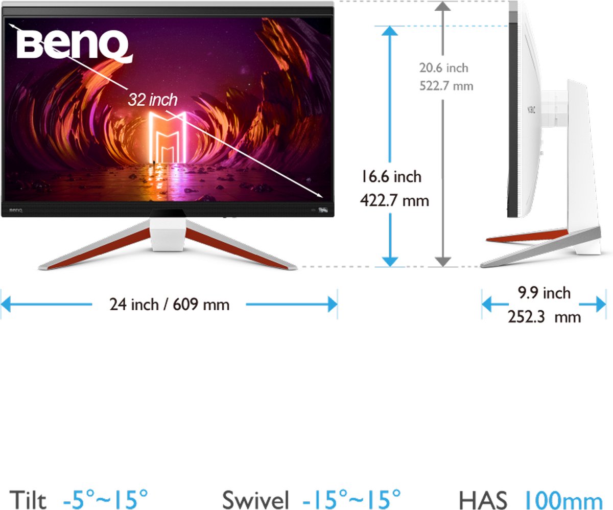 Benq 4K Ultra Hd Gaming Monitor Mobiuz Ex2710U - Beeldscherm - 144Hz - 1Ms - 27 - afbeelding 7