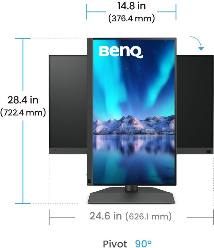 Benq creative pro sw242q monitor gr 4 orig - BenQ PhotoVue SW242Q 24.1" WQXGA USB-C 90W IPS Monitor