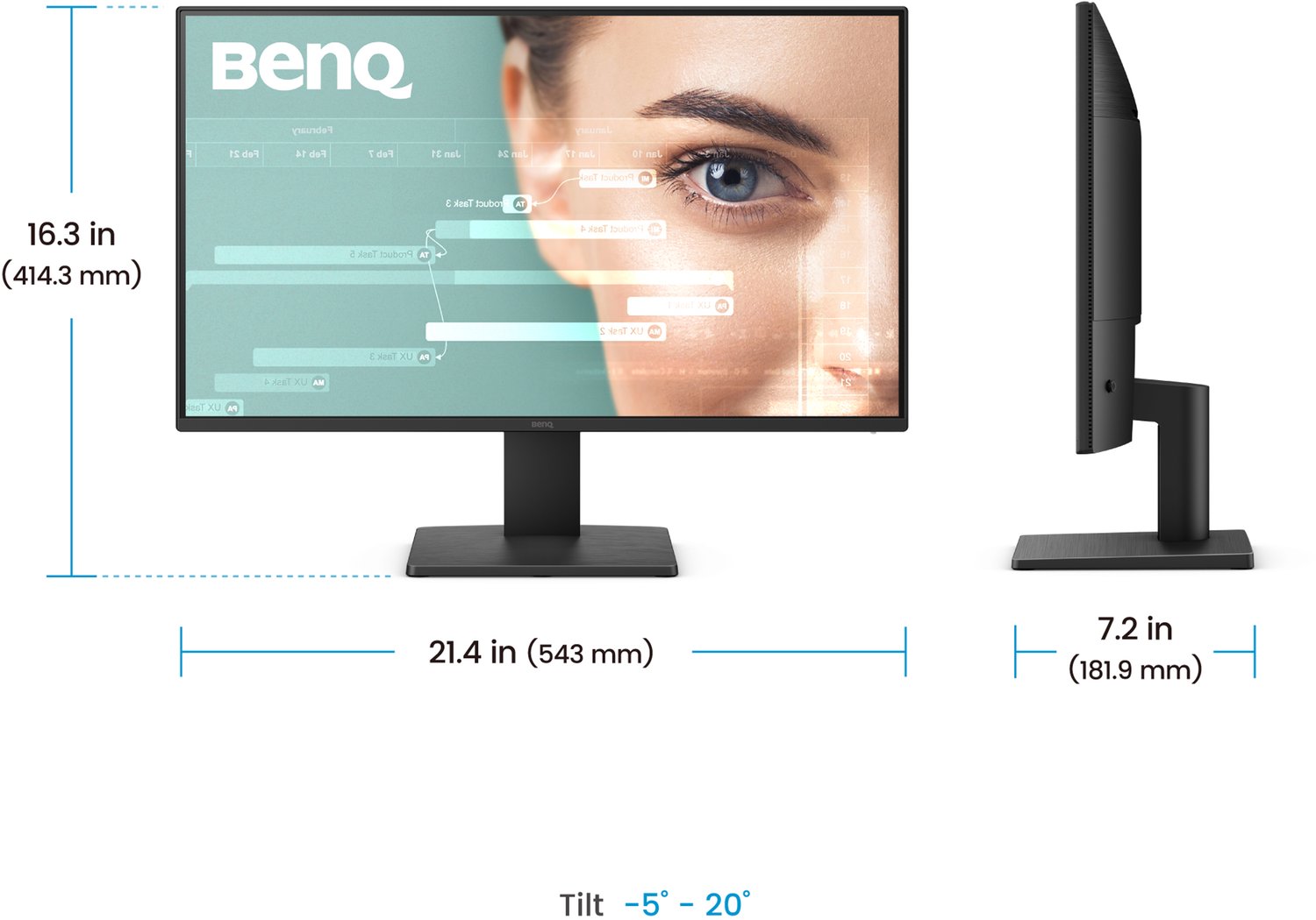 Benq gw2490p monitor 24 inch full h 4 orig - BenQ Gw2490P 23.8" Monitor (zwart)
