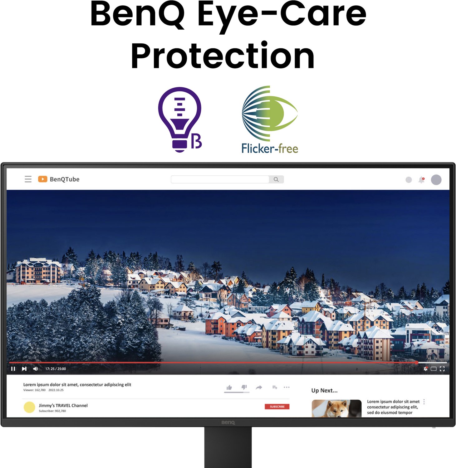 Benq gw2490p monitor 24 inch full h 8 orig - BenQ Gw2490P 23.8" Monitor (zwart)