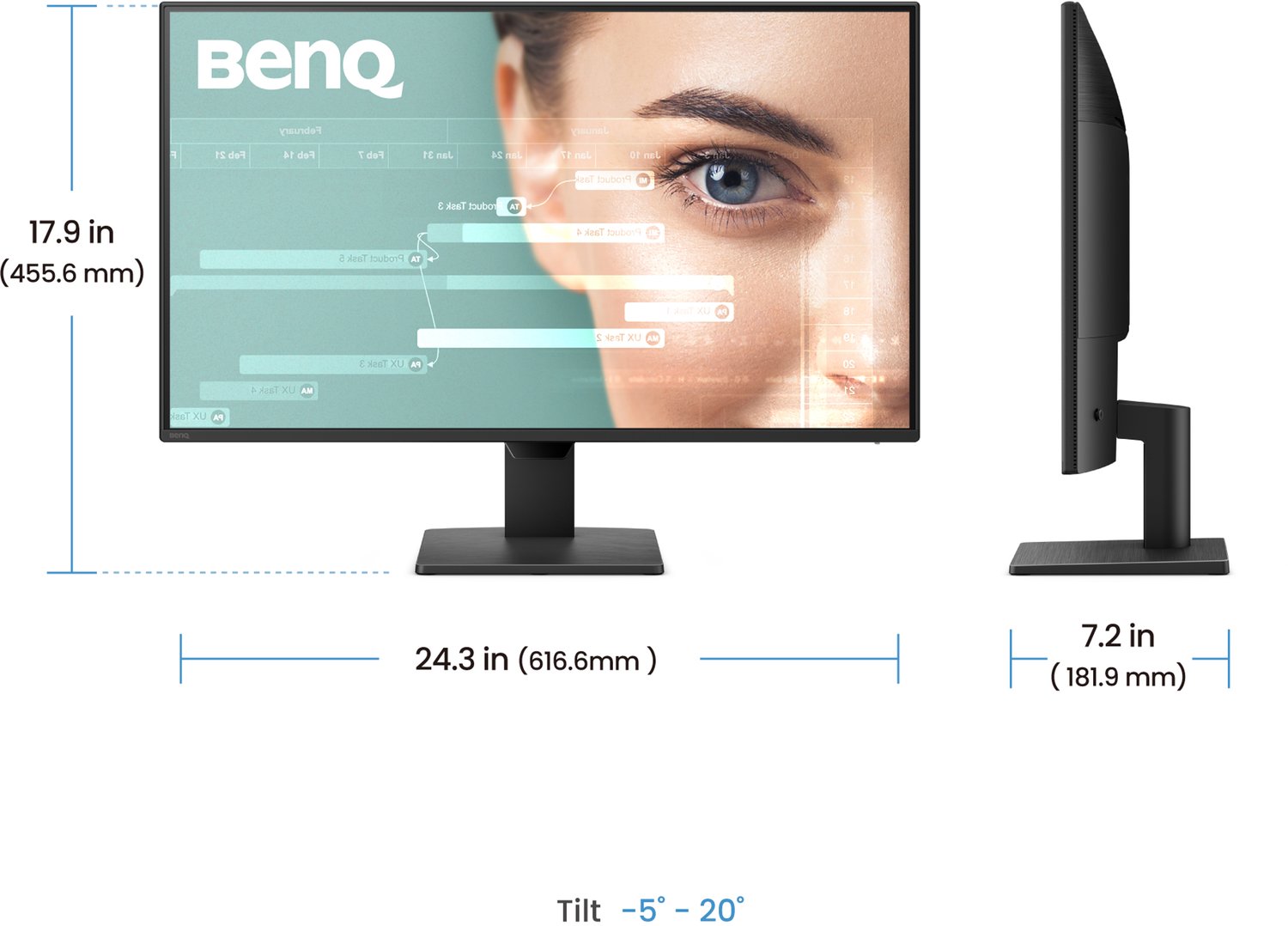 Benq gw2790p monitor 27 inch full h 4 orig - BenQ Gw2790P 27" Monitor (zwart)