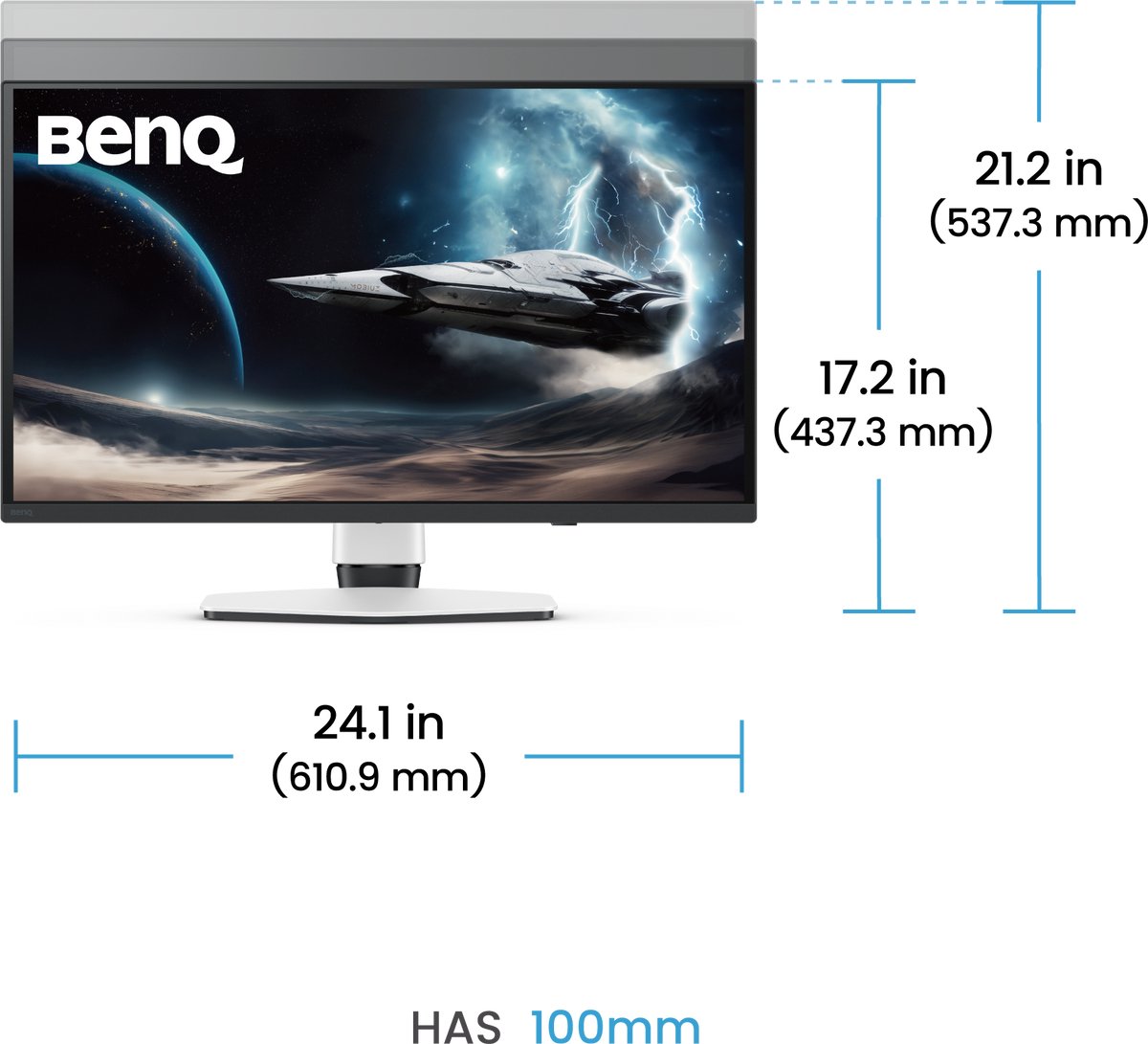 BenQ EX271QZ MOBIUZ OLED gaming monitor, productafbeelding 4