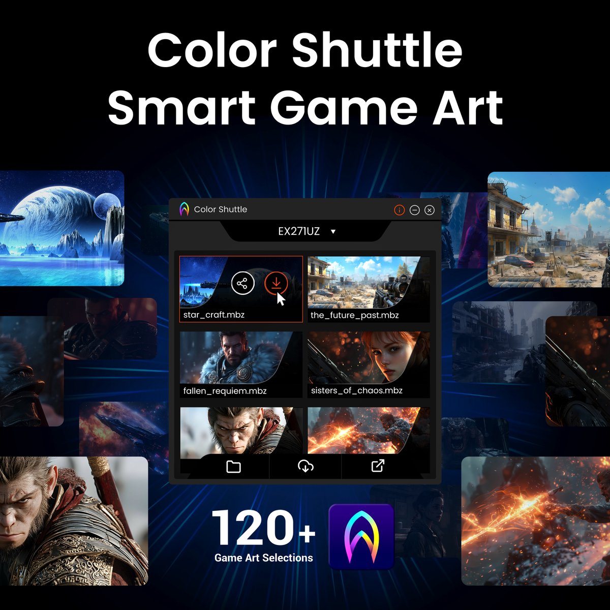 BenQ EX271QZ MOBIUZ OLED gaming monitor, productafbeelding 8