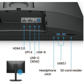 PhotoVue SW242Q 24.1" WQXGA USB-C 90W IPS Monitor - afbeelding 3