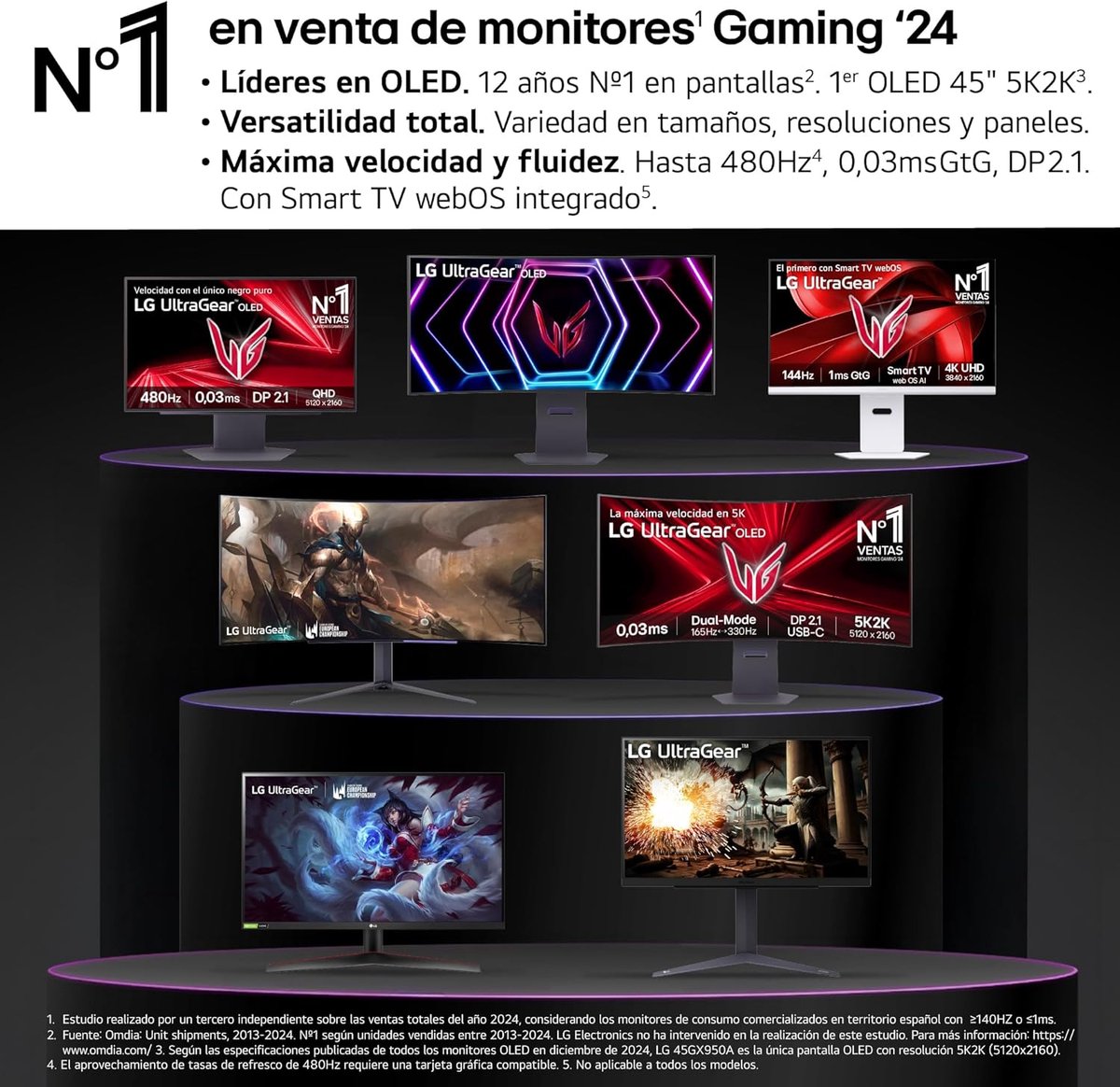 Curved monitor ultrawide scherm inten 2 orig - 34" UltraWide QHD 240Hz VA gebogen monitor (zwart)