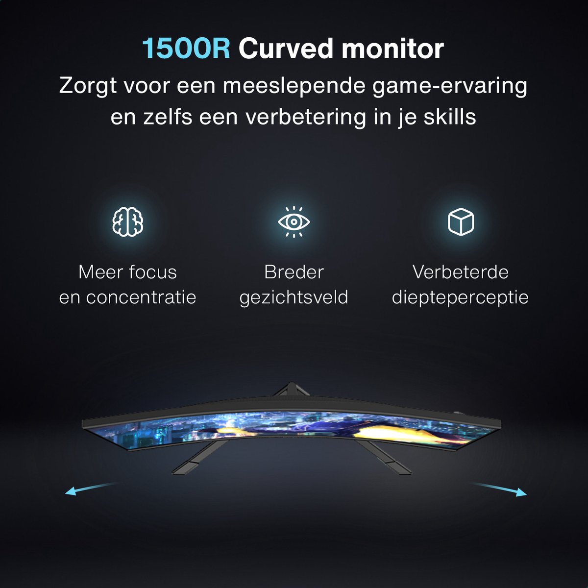 Dahua lm24 e230c curved full hd va 2 orig - Dahua LM24-E230C 23.6" Monitor (zwart)