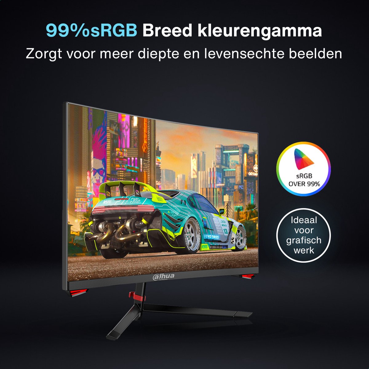 Dahua lm24 e230c curved full hd va 5 orig - Dahua LM24-E230C 23.6" Monitor (zwart)