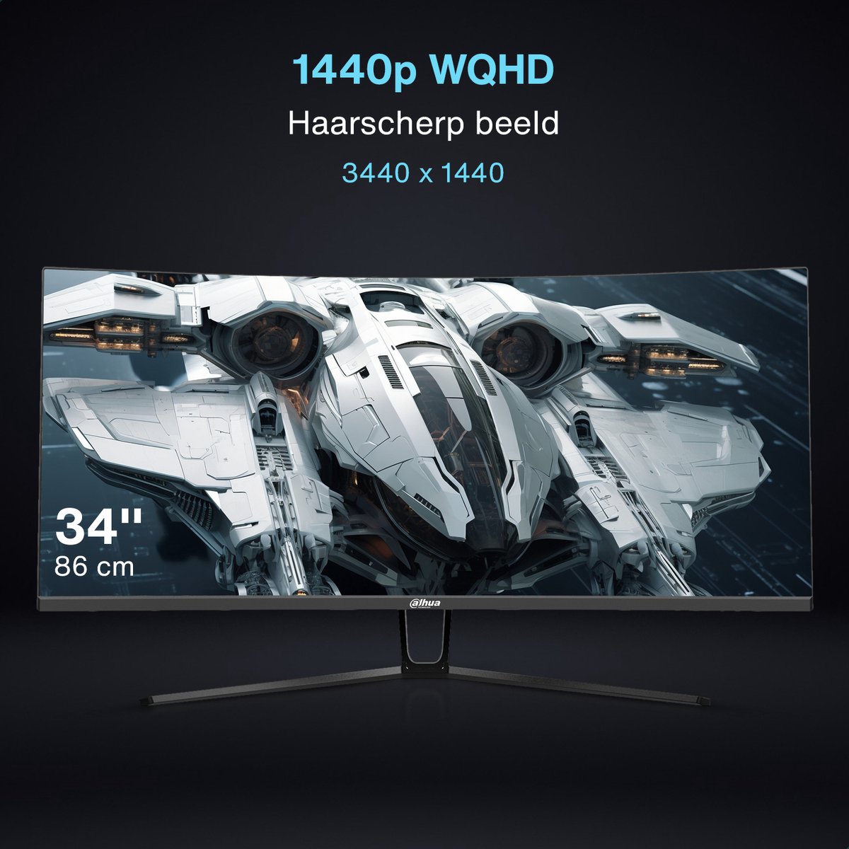 Dahua lm34 e330c curved ultrawide qh 4 orig - Dahua LM34-E330C 34" Monitor (Black)