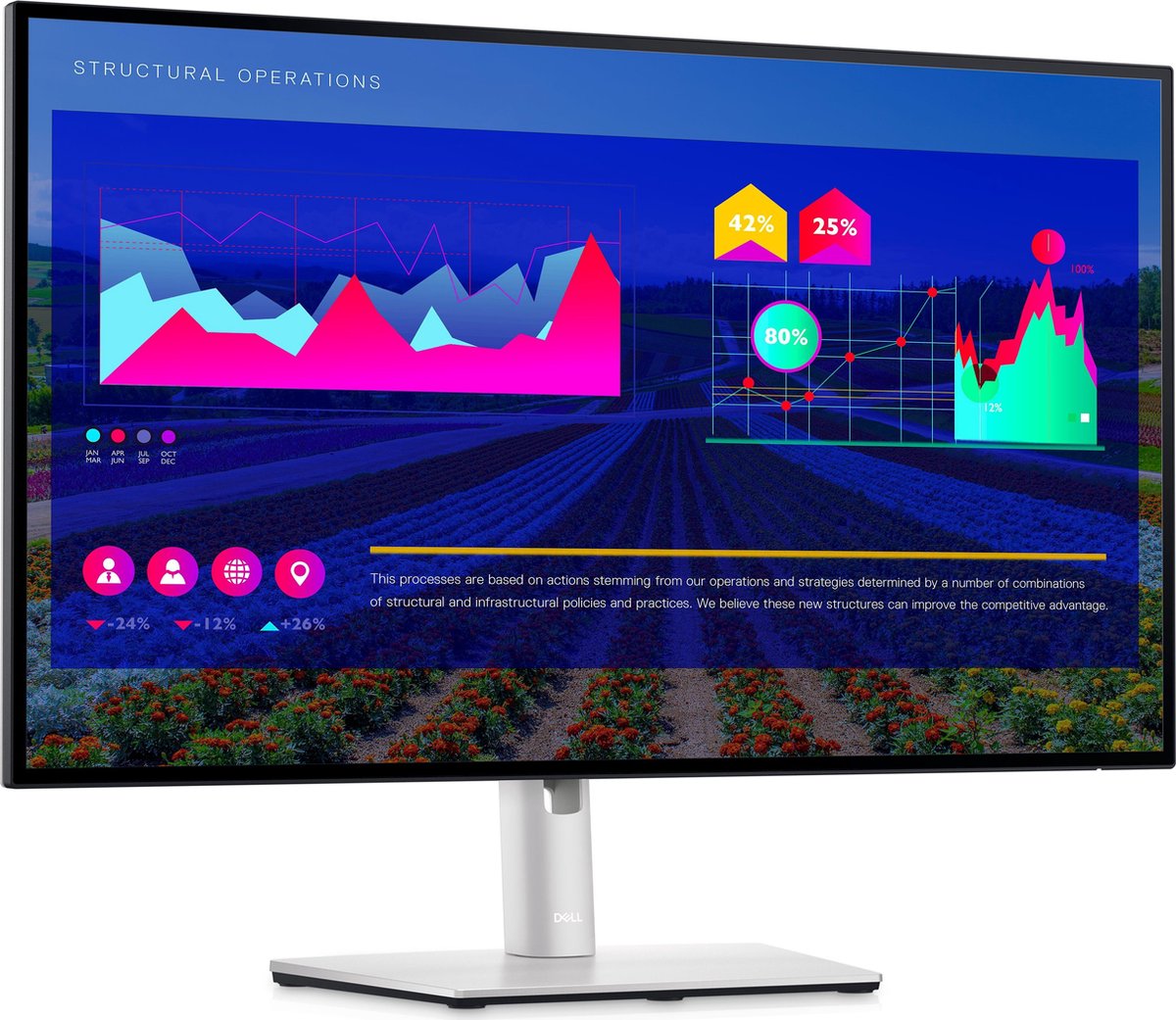 Dell ultrasharp u2722d qhd ips moni 3 orig - Dell Ultrasharp U2722D 27" Monitor (zwart)