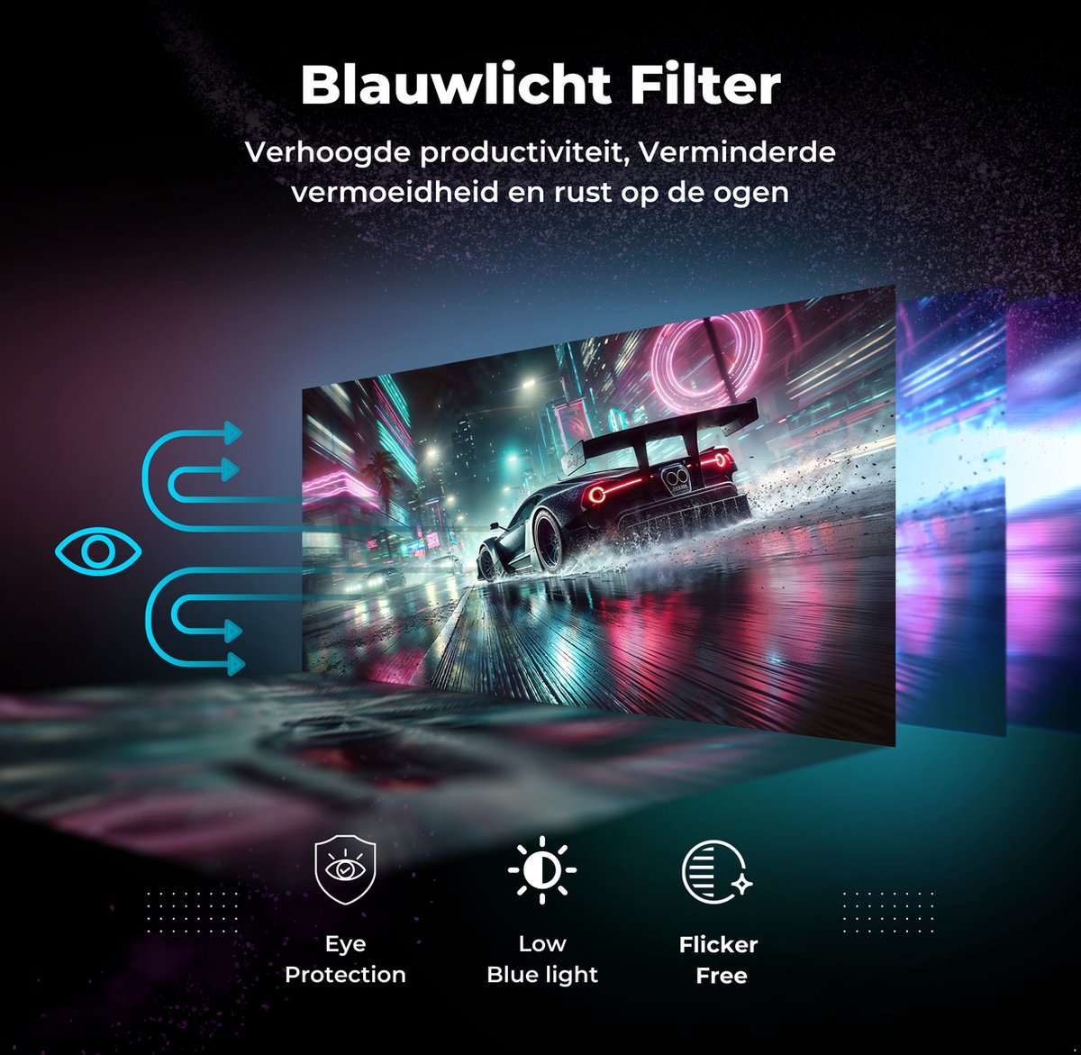 Game Hero® 29.5 Inch Curved Ultrawide Gaming Pc Monitor - 200 Hz - 1Ms - afbeelding 5