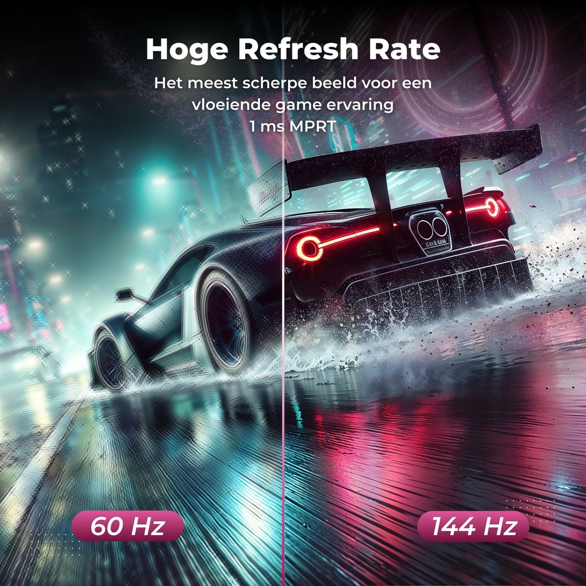 Game Hero® 49 Inch Ultrawide Double Full Hd Qled Va Monitor - 144Hz - afbeelding 3