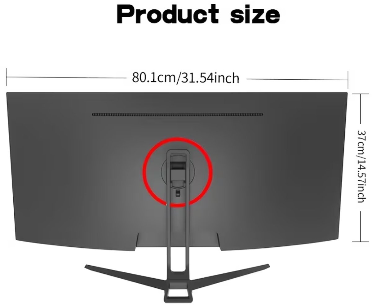 Gawfolk 34 Inch Curved Gaming Monitor – Uwqhd 3440X1440 – 165Hz – 1Ms – 1500R – - afbeelding 2