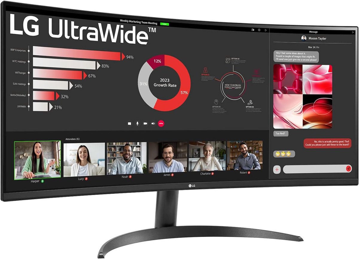 Gebogen ultrawide monitor curved monit 3 orig - Gebogen Ultrawide 34" Monitor (zwart)
