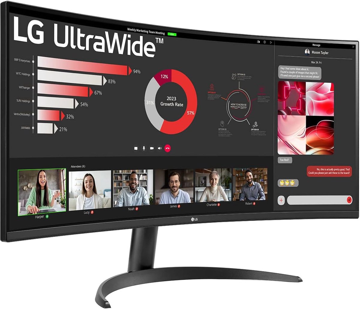 Gebogen ultrawide monitor curved monit 5 orig - Gebogen Ultrawide 34" Monitor (zwart)