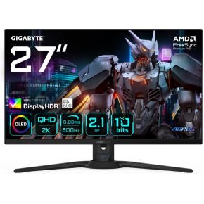 Gigabyte Gigabyte Aorus Fo27Q5P - 27" - 2560X1440 (Quad Hd) - Qd-Oled - 500Hz - 0,03Ms - 2X Displayport, 2X Hdmi, 1X Mini Displayport - Zwart​