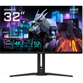 GIGABYTE Gigabyte Aorus Fo32U - Qd-Oled Monitor - 31.5'' - Oled - 3840X2160 (4K) - 165 Hz - 0.03 Ms - 250 Cd/M² - 1500000:1 - Freesync Premium Pro - Zwart