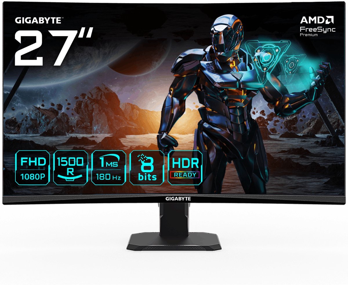 Gigabyte Gigabyte Gs27Fc - Curved Full Hd Lcd Gaming Monitor - 180Hz - 27 Inch