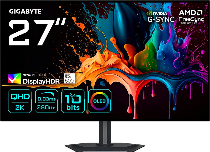 Gigabyte mo27q28g 27 monitor - Gigabyte MO27Q28G 27" Quad HD 280Hz WOLED Gaming monitor