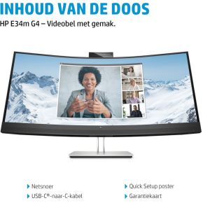E34m G4 Wide Quad 34" Monitor (Black) - afbeelding 7