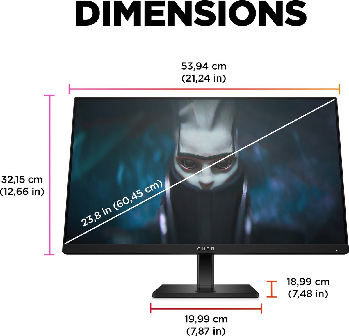 HP Hp Omen 24 - Full Hd Gaming Monitor - 165Hz - 24 Inch