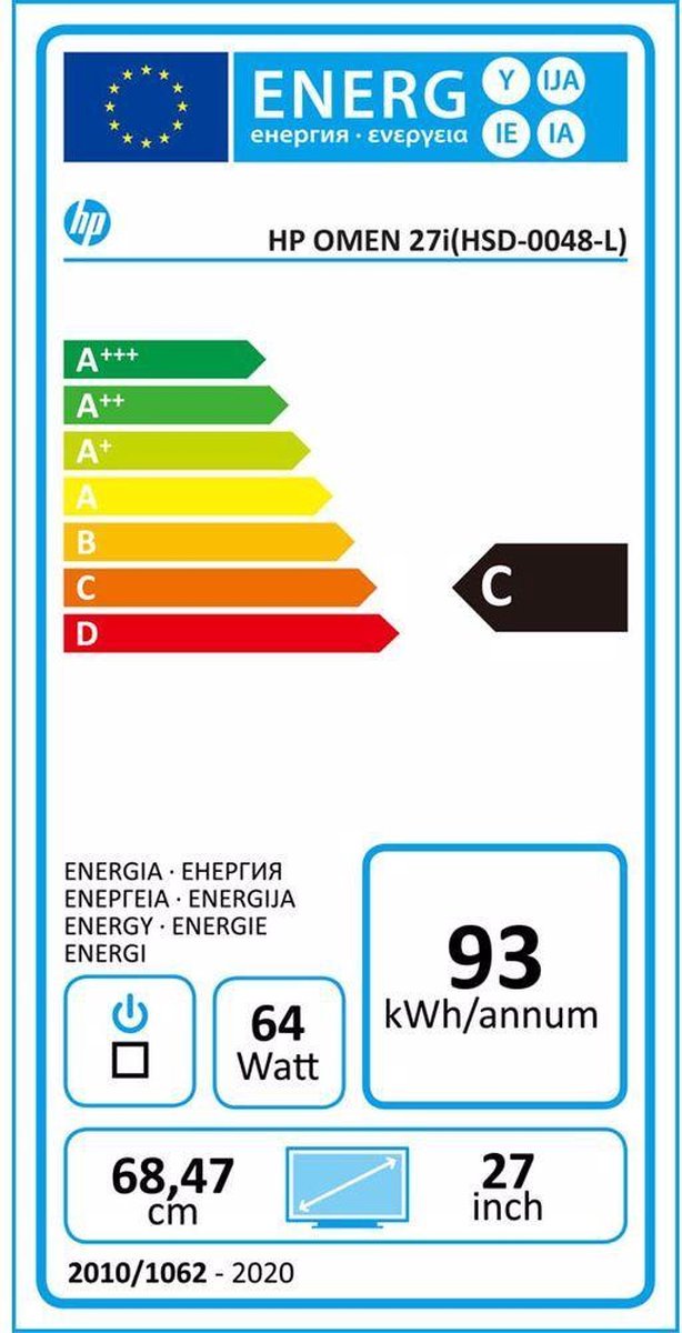 Hp Omen 27I - Ips Gaming Monitor - 165Hz - 27Inch - afbeelding 3