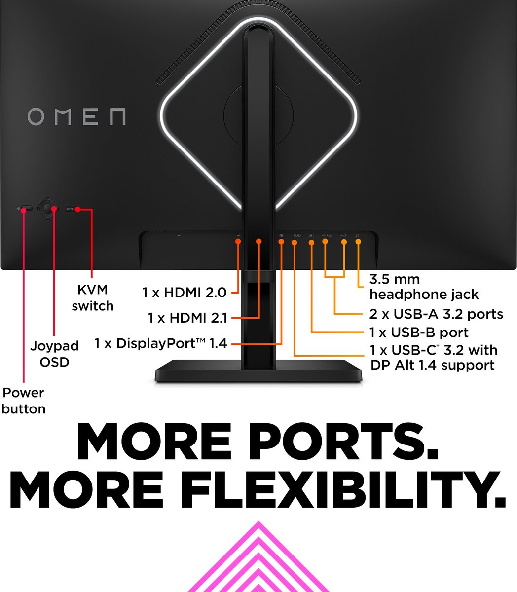 Hp Omen 27K - 4K Ips 144Hz Gaming Monitor - 27 Inch - afbeelding 2