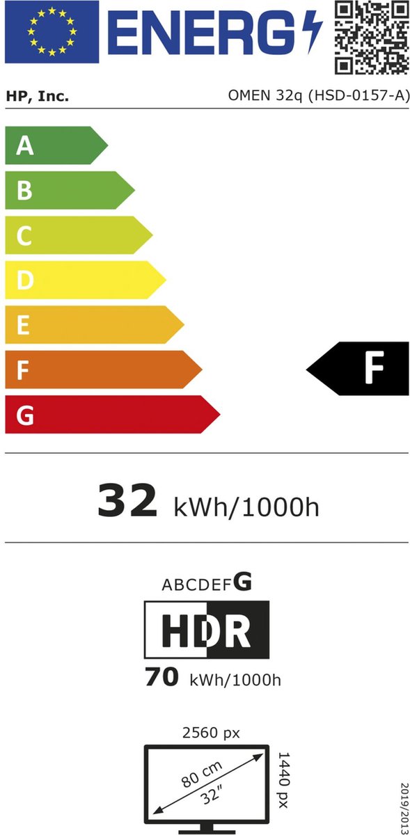 Hp Omen 32Q - Qhd Gaming Monitor - 165Hz - 32 Inch - afbeelding 3