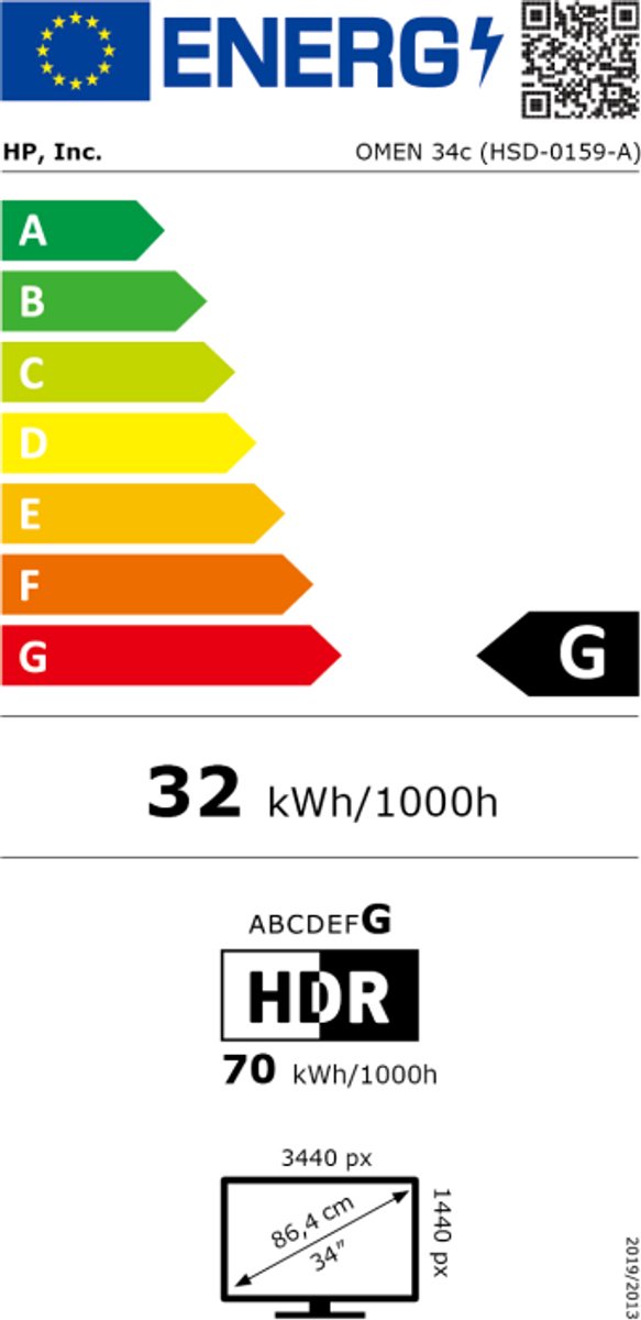 Hp Omen 34C - Qhd Va Ultrawide Curved 165Hz Gaming Monitor - 34 Inch - afbeelding 10