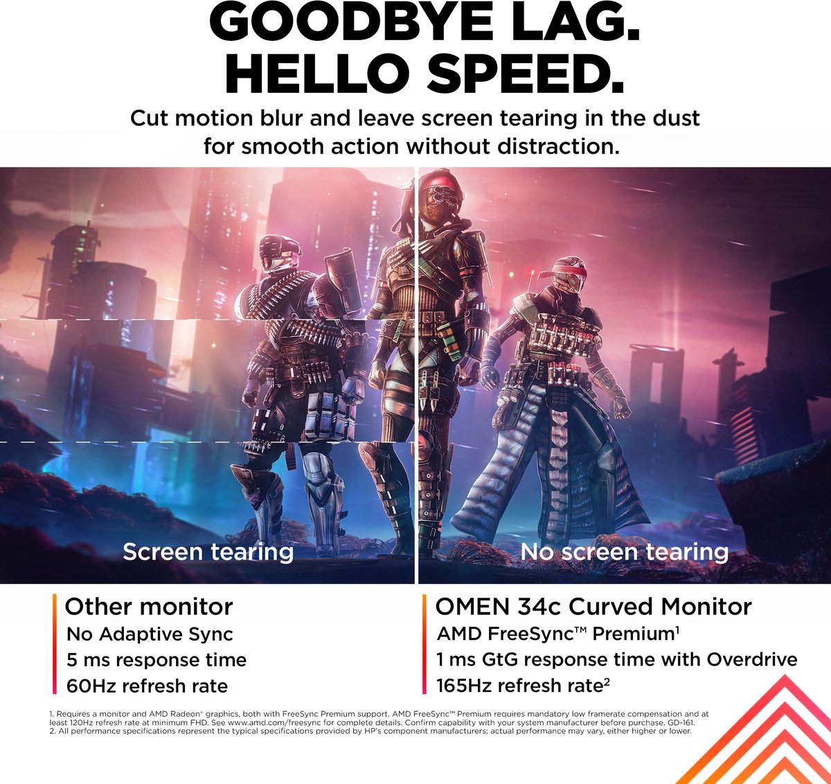 Hp Omen 34C - Qhd Va Ultrawide Curved 165Hz Gaming Monitor - 34 Inch - afbeelding 7