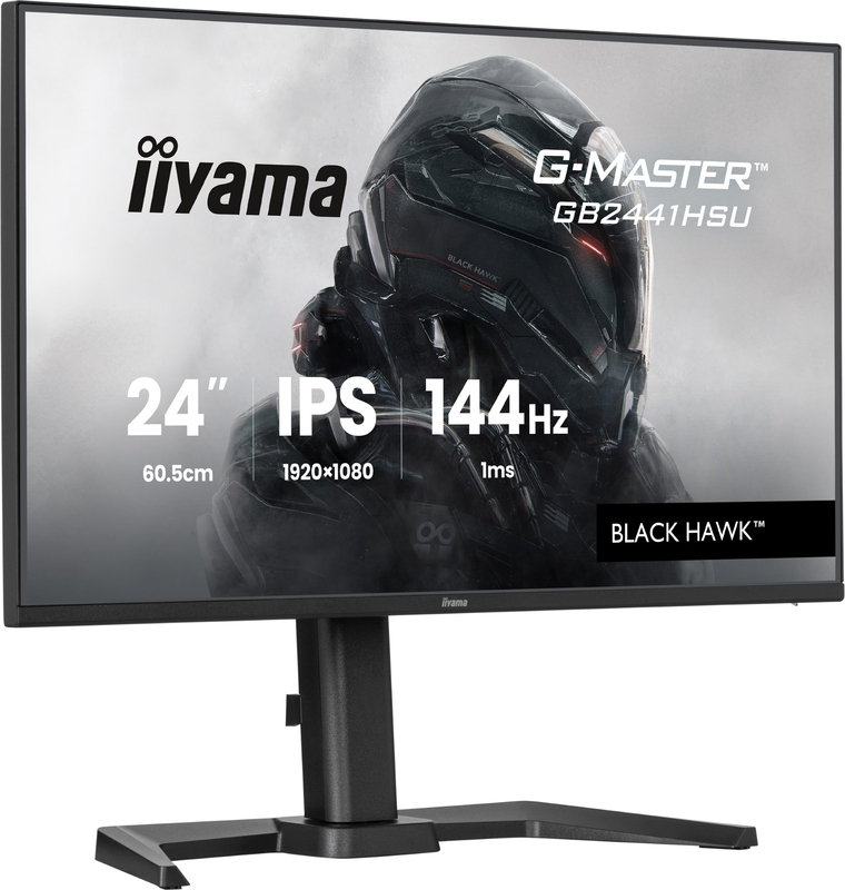 Iiyama g master black hawk gb2441hsu 2 orig - iiyama G-Master Gb2441Hsu-B1 Black Hawk 23.8" Monitor (Black)
