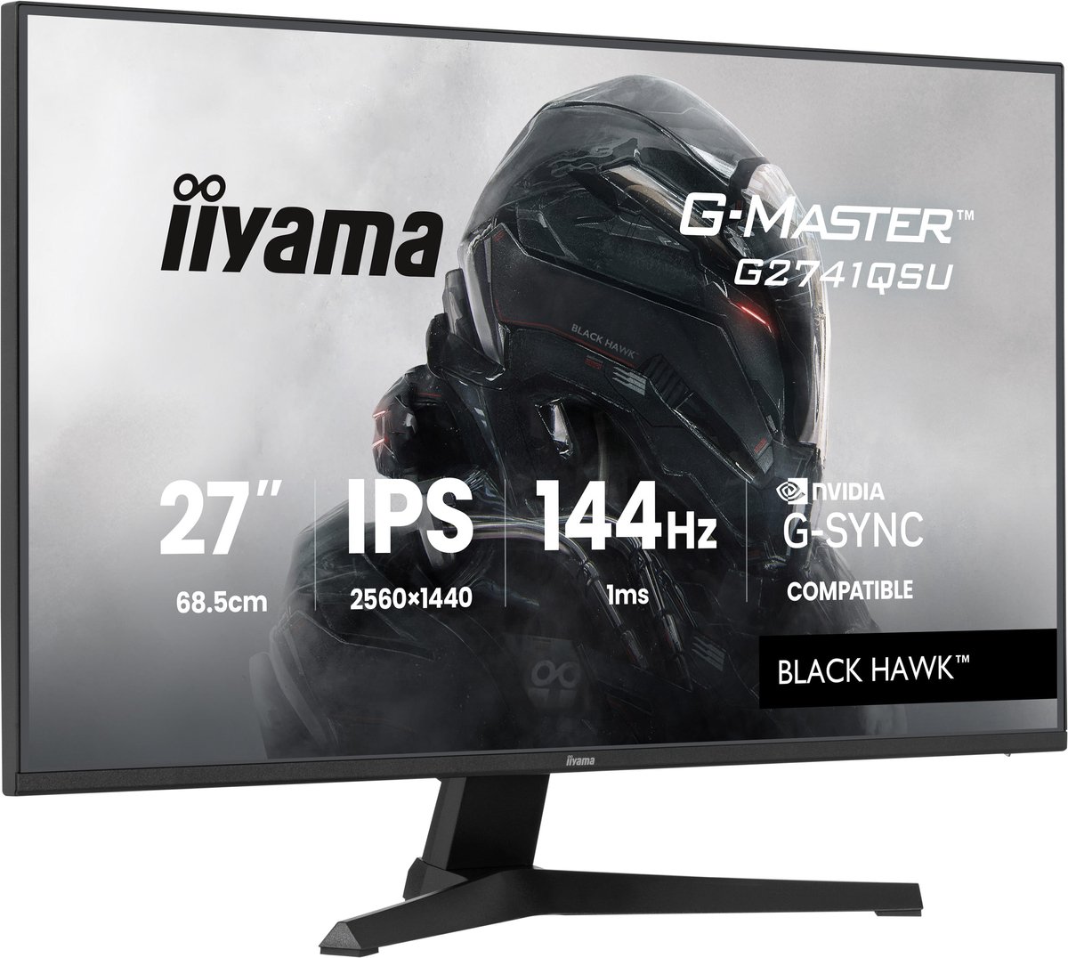 Iiyama G-Master G2741Qsu-B1 Black Hawk - 27 Inch - Qhd - Ips - 144 Hz monitor - afbeelding 2