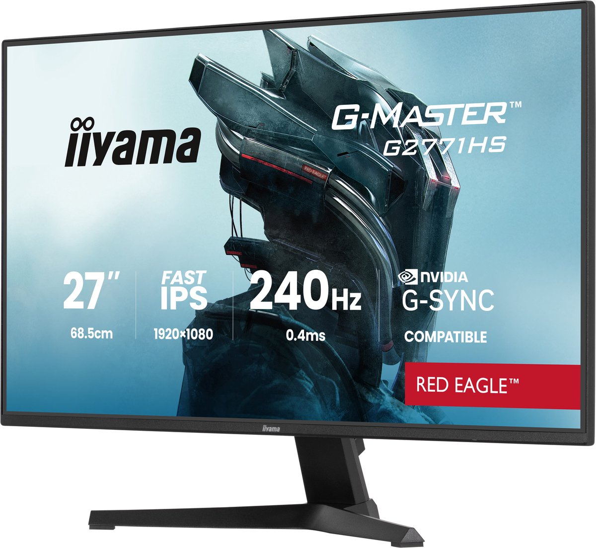 Iiyama G-Master G2771Hs-B1 Red Eagle - 27 Inch - Full Hd - Ips - 240 Hz - monitor - afbeelding 6