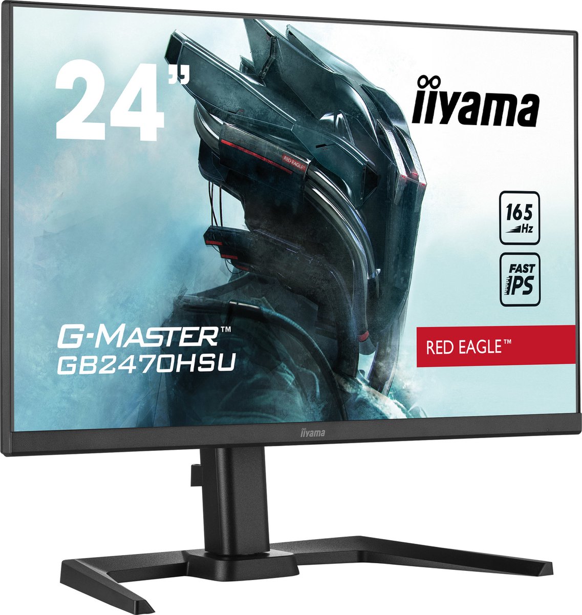 Iiyama G-Master Gb2470Hsu-B5 Red Eagle - 24 Inch - Ips - Full Hd - 165Hz - monitor - afbeelding 2
