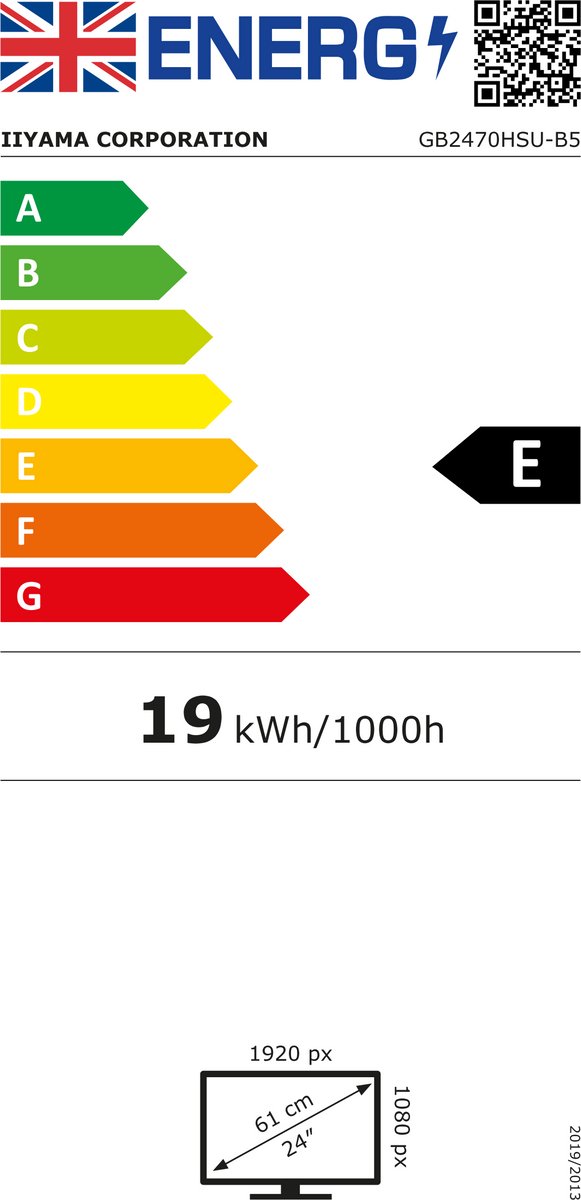 Iiyama G-Master Gb2470Hsu-B5 Red Eagle - 24 Inch - Ips - Full Hd - 165Hz - monitor - afbeelding 9