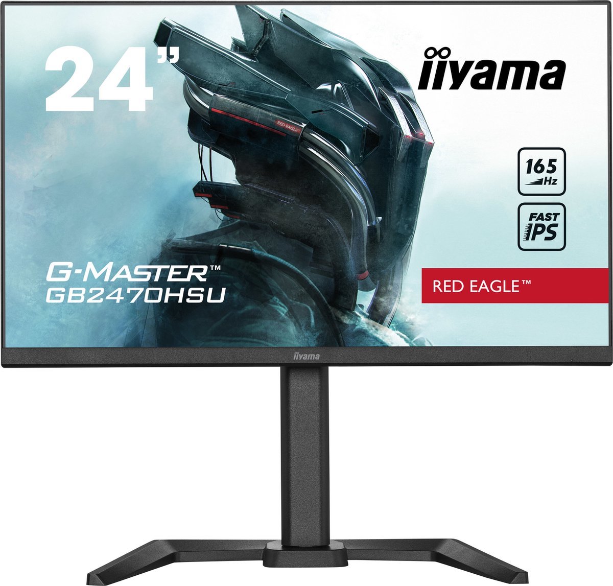 iiyama Iiyama G-Master Gb2470Hsu-B5 Red Eagle - 24 Inch - Ips - Full Hd - 165Hz - 0.8Ms - In Hoogte Verstelbaar