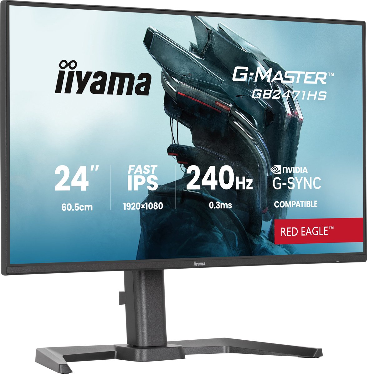 Iiyama G-Master Gb2471Hs-B1 Red Eagle - 24 Inch - Full Hd - Ips - 240 Hz - monitor - afbeelding 8