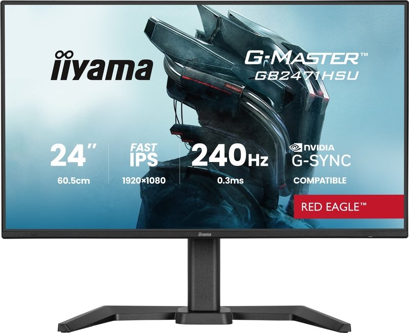 Iiyama g master red eagle gb2471hsu b - iiyama G-Master Gb2471Hsu-B1 Red Eagle 23.8" Monitor (Black)