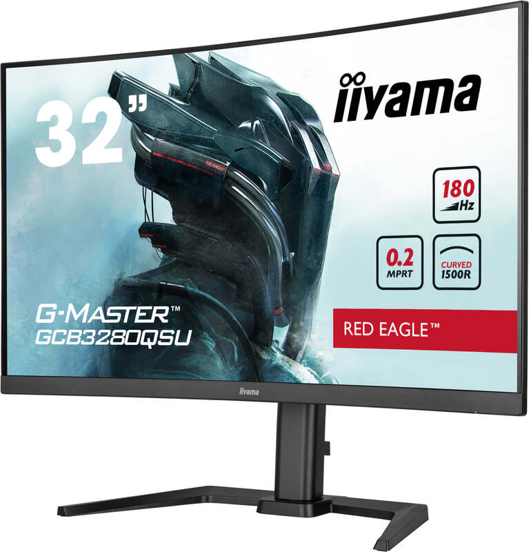 Iiyama g master red eagle gcb3280qsu 2 orig - iiyama G-Master GCB3280QSU-B2 Red Eagle 31.5" Monitor (Black)