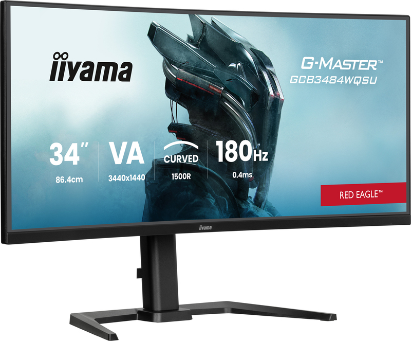 Iiyama g master red eagle gcb3484wqsu 778700 2 orig - iiyama G-Master Gcb3484Wqsu-B1 Red Eagle 34" Monitor (Black)