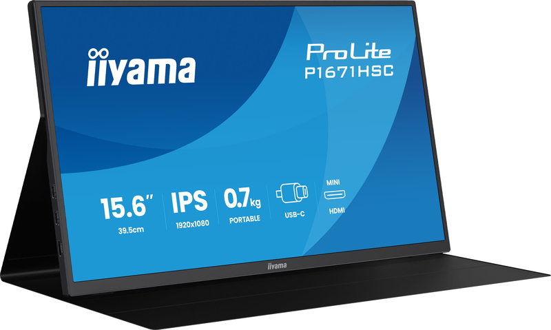 Iiyama prolite p1671hsc b1 16 inch fu 2 orig - iiyama ProLite P1671HSC-B1 15.6" Monitor (Black)