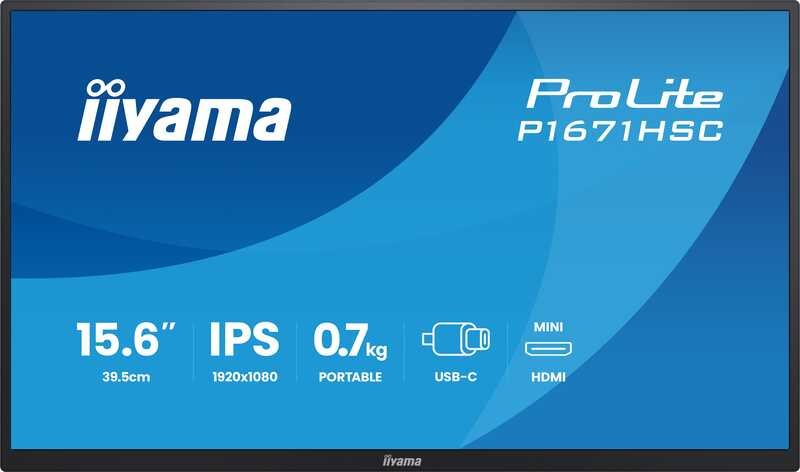 Iiyama prolite p1671hsc b1 16 inch fu - iiyama ProLite P1671HSC-B1 15.6" Monitor (Black)