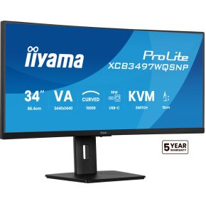Prolite XCB3497WQSNP-B1 Quad 120 Hz KVM 34" Monitor (Black) - afbeelding 2