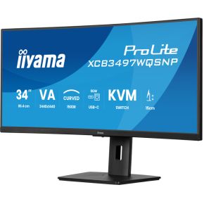 Prolite XCB3497WQSNP-B1 Quad 120 Hz KVM 34" Monitor (Black) - afbeelding 3