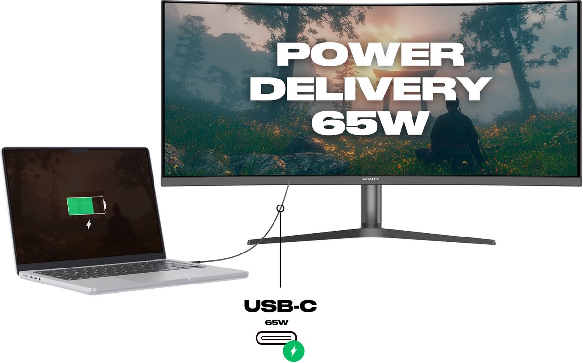 37.5" Curved Gaming Monitor UWQHD+ 144Hz IPS Black - afbeelding 9
