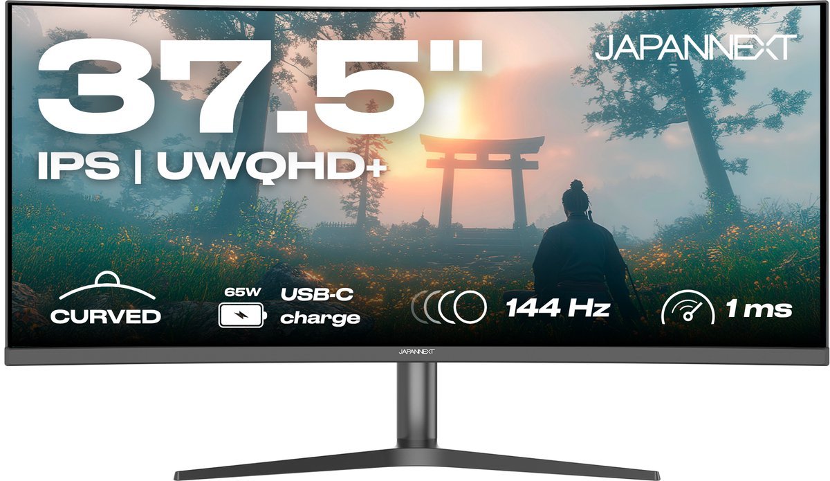 JAPANNEXT Japannext Curved Monitor Gamer 37.5" Ips Uwqhd+ (3840X1600) 144Hz 1Ms | Jn-Ib375C144Uqr-H