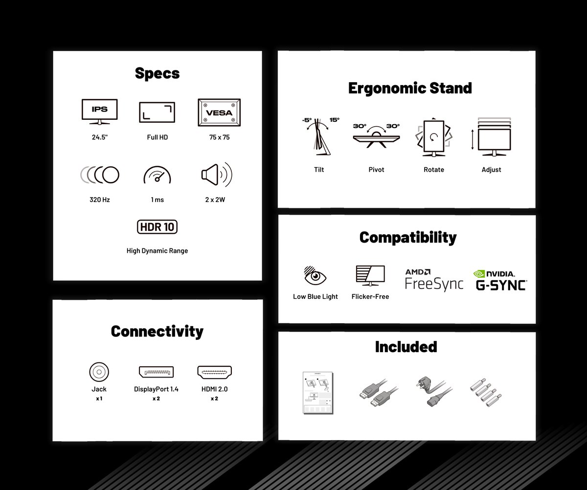 Japannext Gaming Monitor 24.5" Ips Full Hd (1920X1080) 320Hz 1Ms | - afbeelding 3