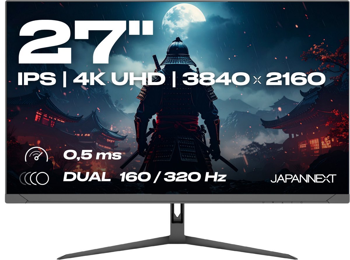 JAPANNEXT Japannext Gaming Monitor 27" 4K (3840X2160) Dual Mode 160Hz 0.5Ms | Jn-Ips27G1632Uf
